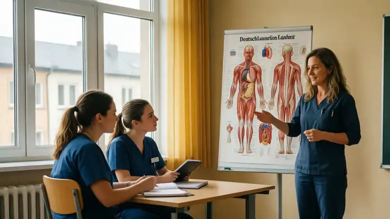Anatomie-Glossar mit Körperteilen und Organen auf Deutsch